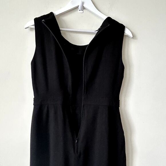 Talbots Sheath Dress Size 4 Career Workwear Minimalist Ponte Stretch Black Zip - Picture 4 of 6